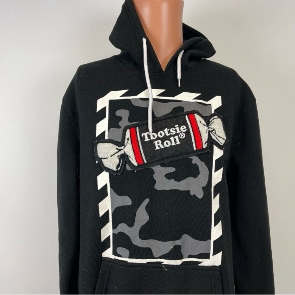 Southpole Tootsie Pop Hoodie Mens Large Black Sweatshirt Tootsie Roll NWT 🔥